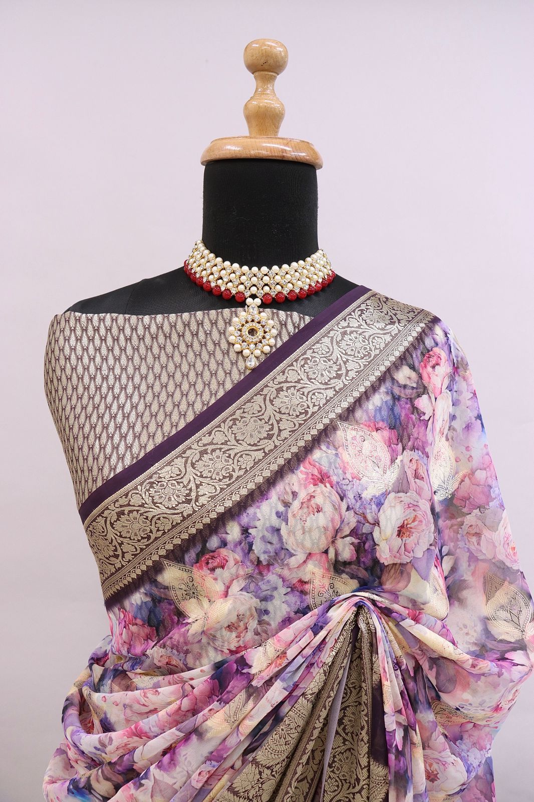 Dhruvini Pure Weaving Georgette Silk Saree Dhruvini Pure Weaving Georgette Silk Saree