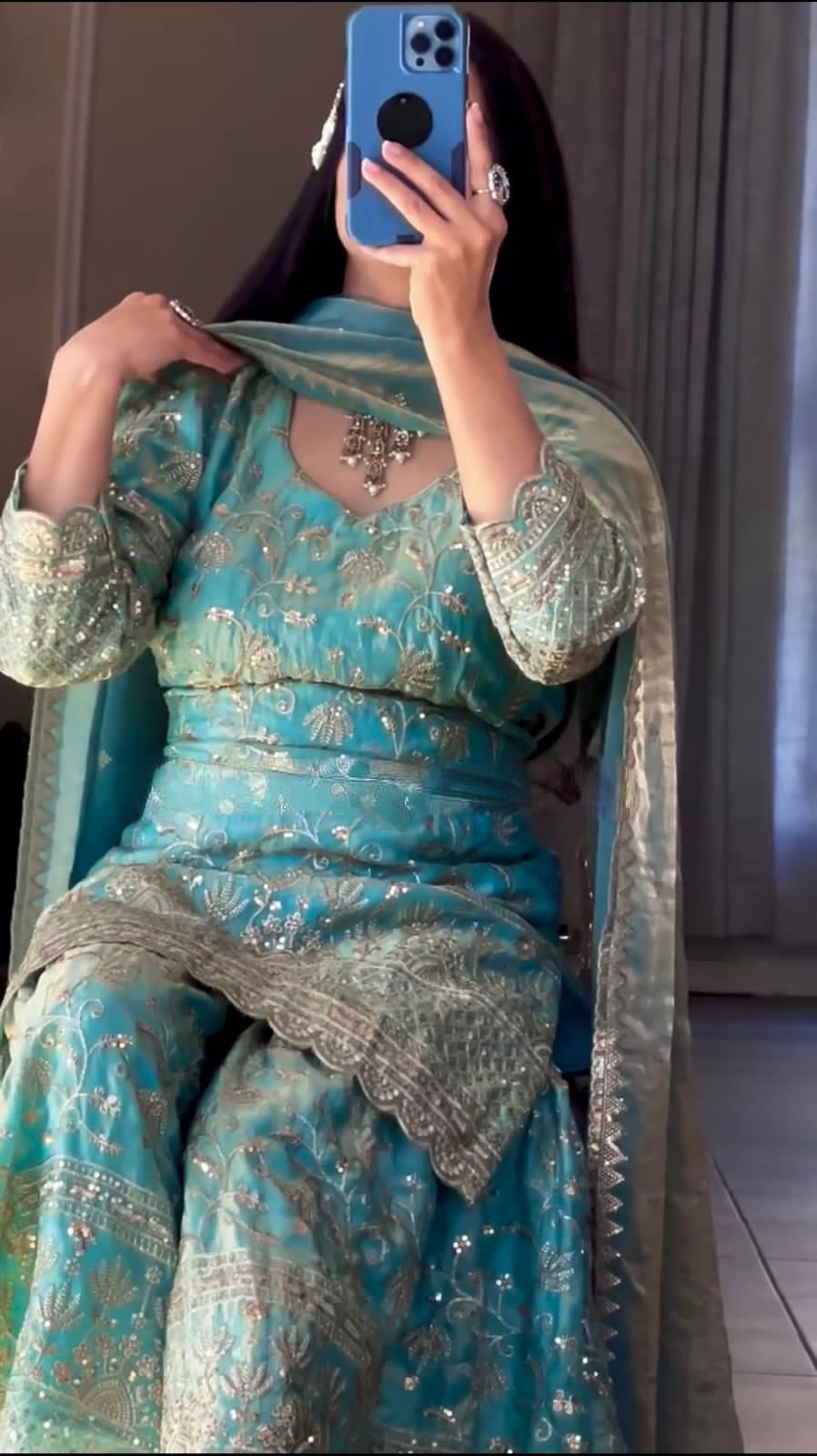 Designer Party Wear Top Sharara Palazzo Set with Dupatta Designer Party Wear Top Sharara Palazzo Set with Dupatta