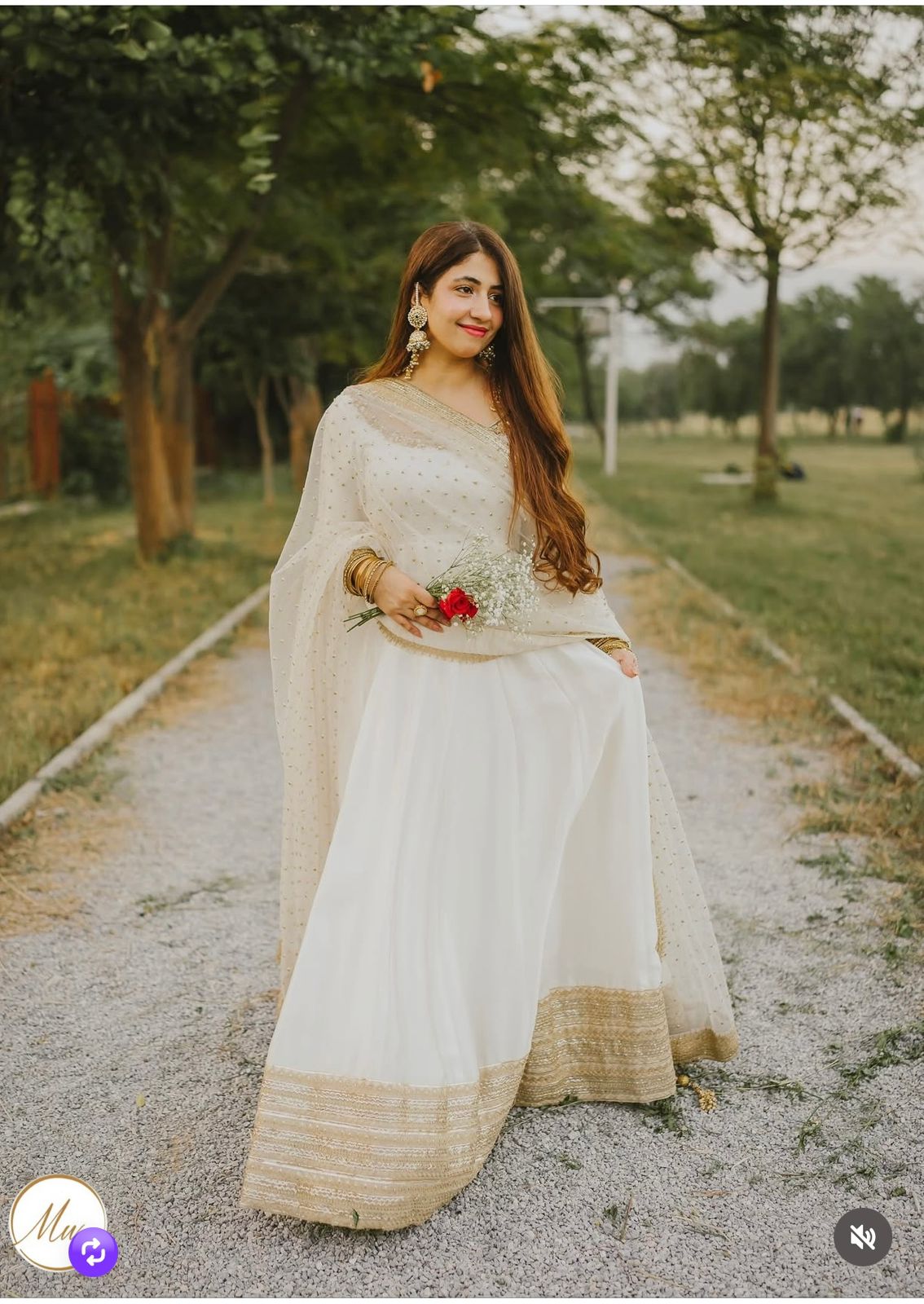 Cinon Silk Embroidered Gown Pant Dupatta Set Cinon Silk Embroidered Gown Pant Dupatta Set