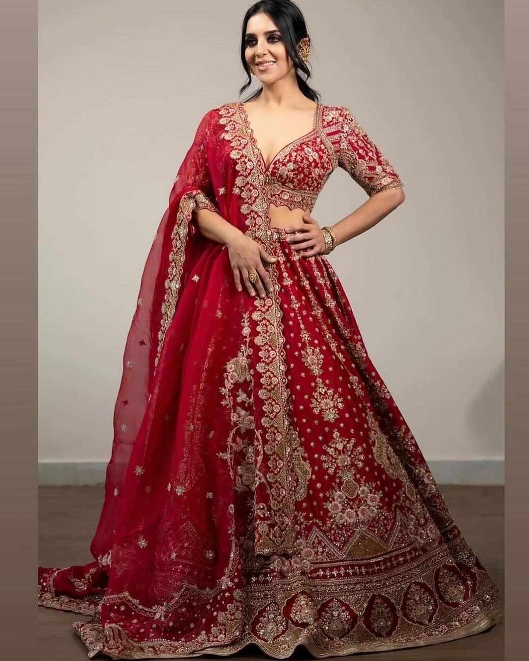 Designer Malai Satin Embroidered Lehenga Set Designer Malai Satin Embroidered Lehenga Set