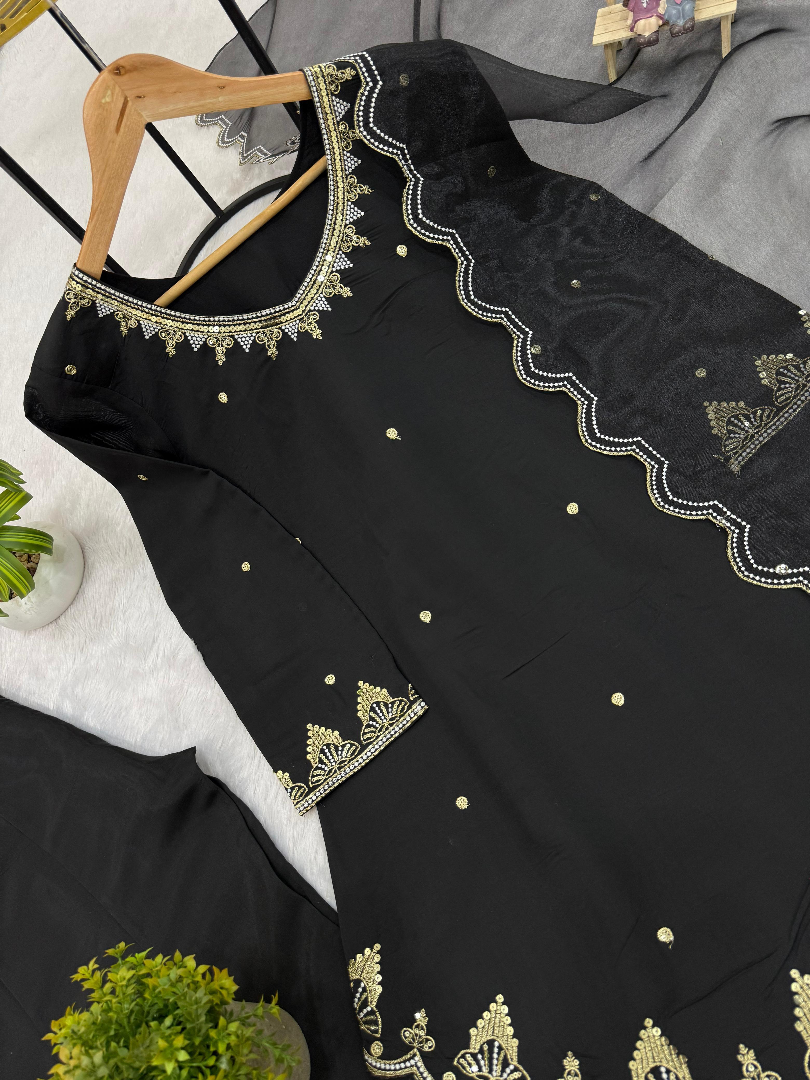 Roman Silk Embroidered Kurti Set with Dupatta (Code: 1160) Roman Silk Embroidered Kurti Set with Dupatta (Code: 1160)