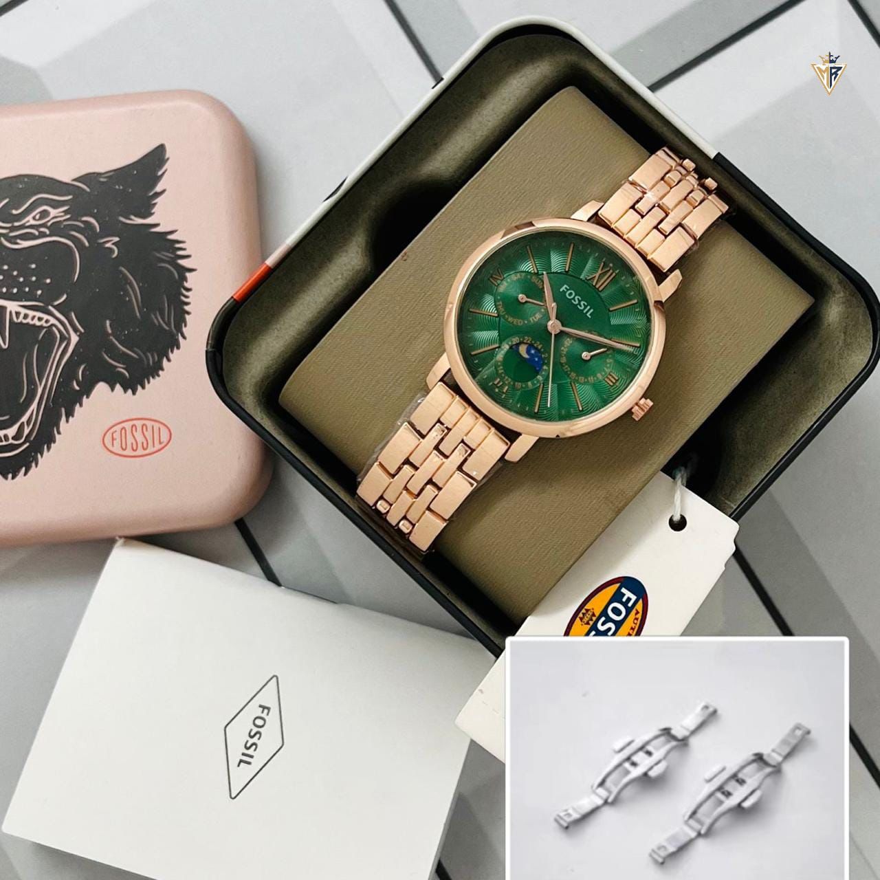 Chronograph Sun & Moon Rose Gold Watch for Women Chronograph Sun & Moon Rose Gold Watch for Women