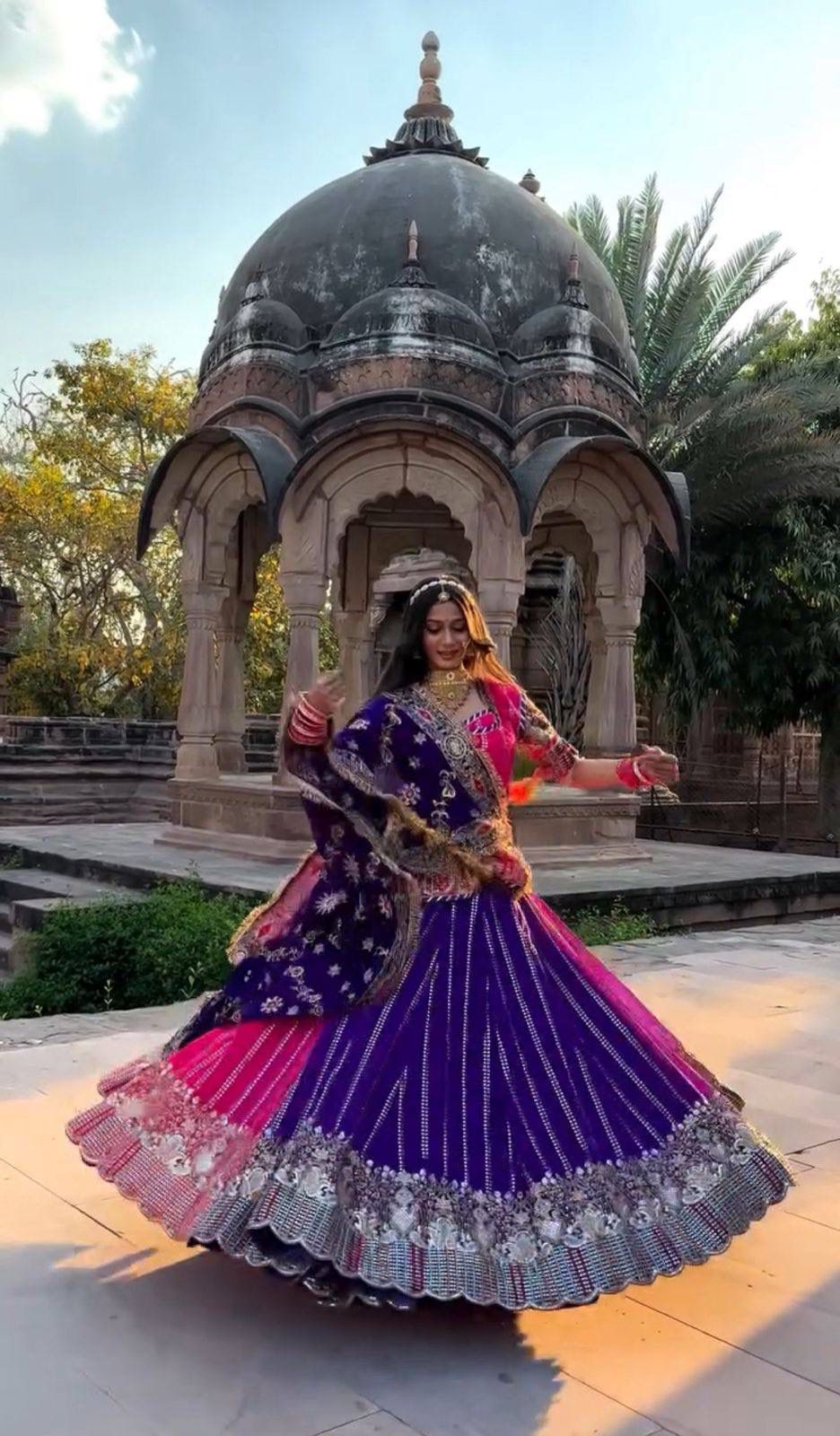 Darbari Poshak Fox Georgette Embroidered Lehenga Set Darbari Poshak Fox Georgette Embroidered Lehenga Set