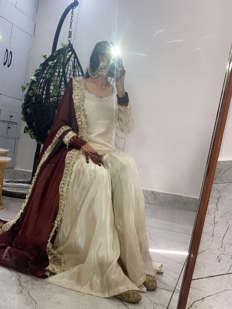 Sequence Embroidered Chinon Sharara Set with Dupatta Sequence Embroidered Chinon Sharara Set with Dupatta