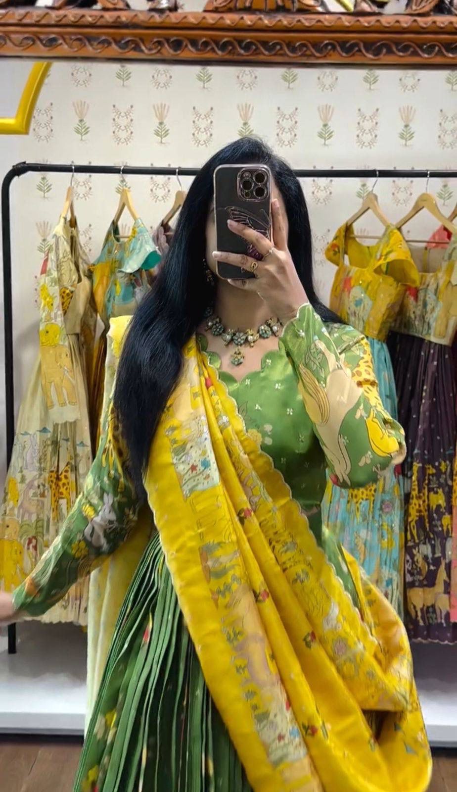 Kalamkari Cotton Lehenga Choli Set Kalamkari Cotton Lehenga Choli Set