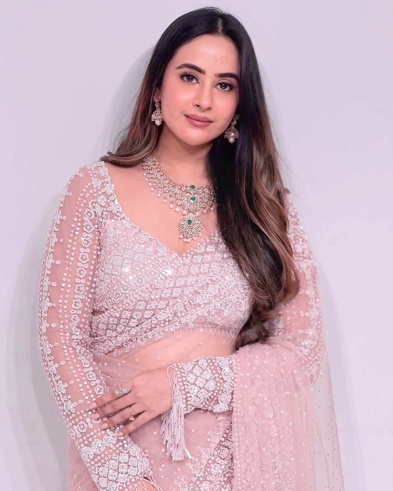 Exclusive Soft Net Designer Sequins Saree (Code: 5335) Exclusive Soft Net Designer Sequins Saree (Code: 5335)