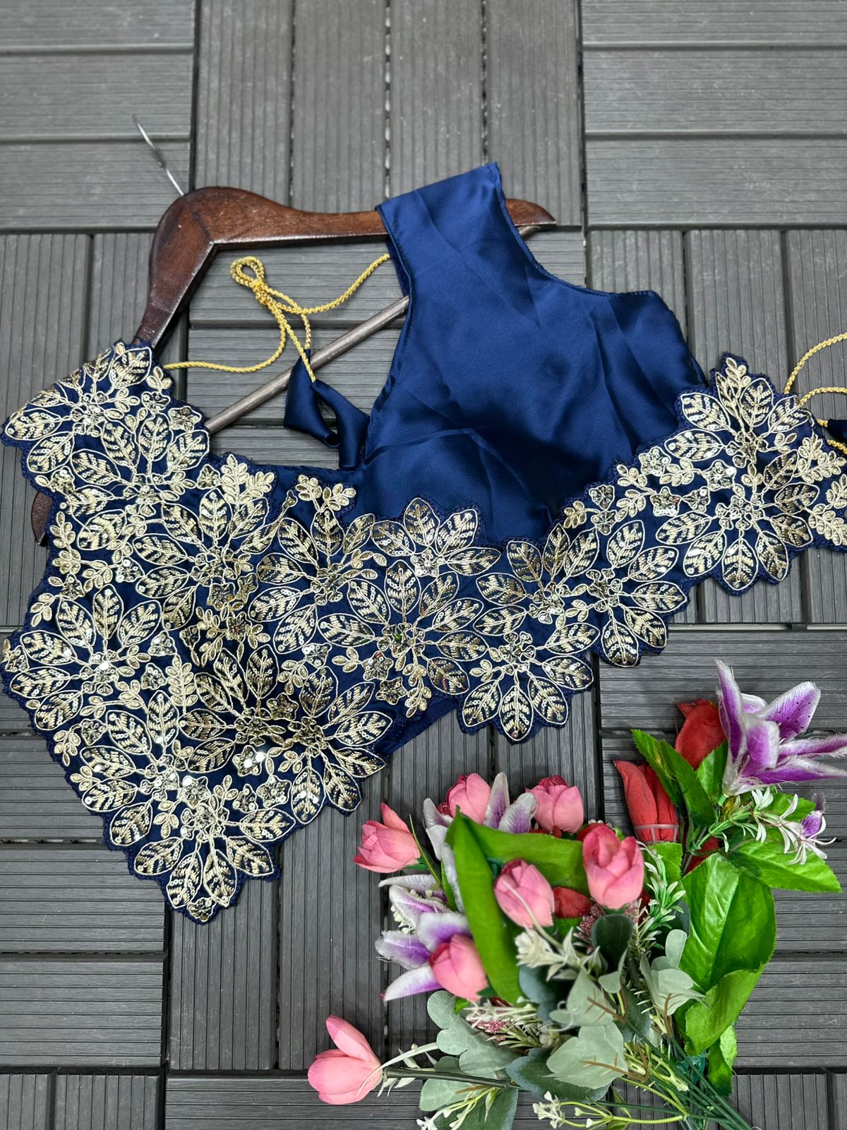 Ready to Wear Embroidered Rangoli Saree with Stitched Blouse Ready to Wear Embroidered Rangoli Saree with Stitched Blouse