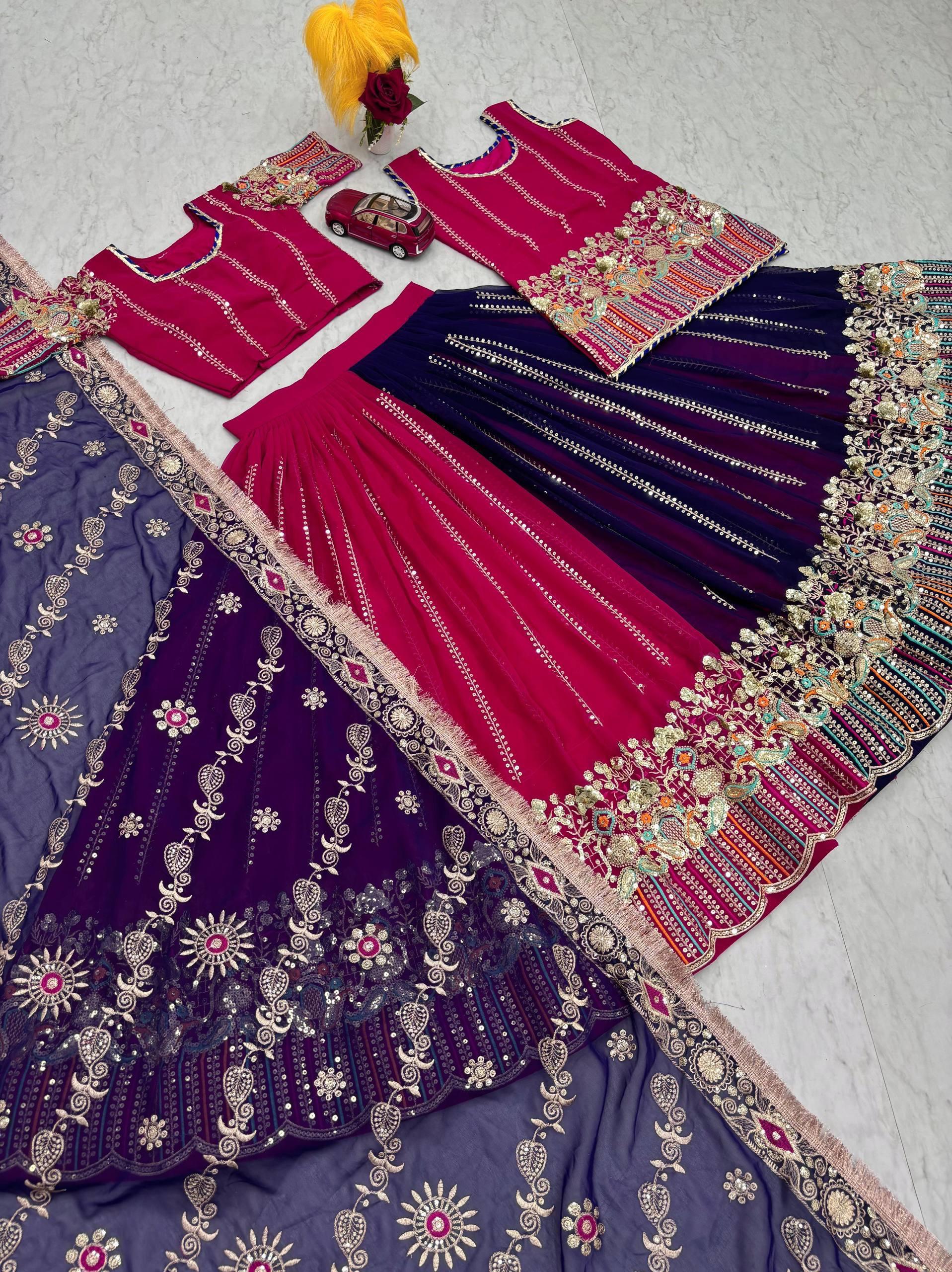 Darbari Poshak Fox Georgette Embroidered Lehenga Set Darbari Poshak Fox Georgette Embroidered Lehenga Set