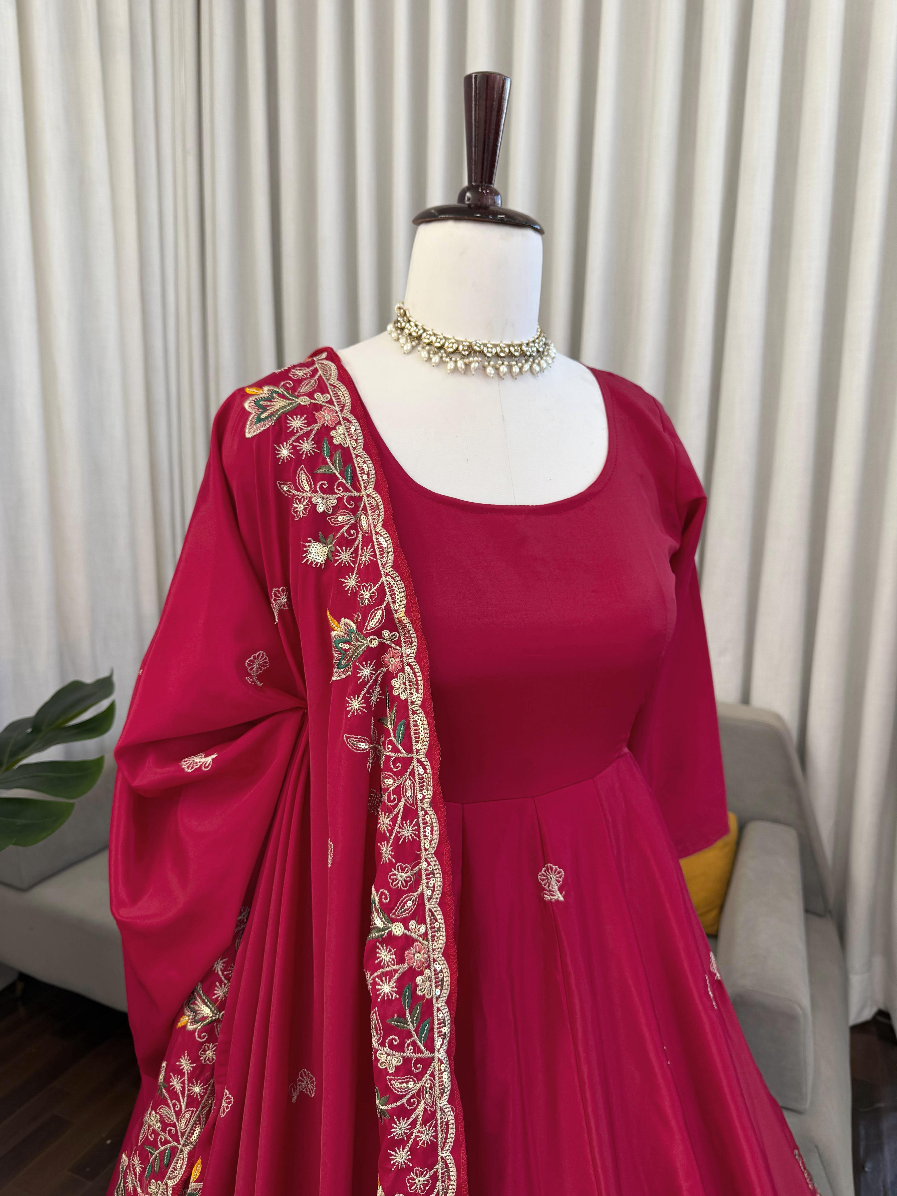 Designer Anarkali with Plazoo Set Designer Anarkali with Plazoo Set