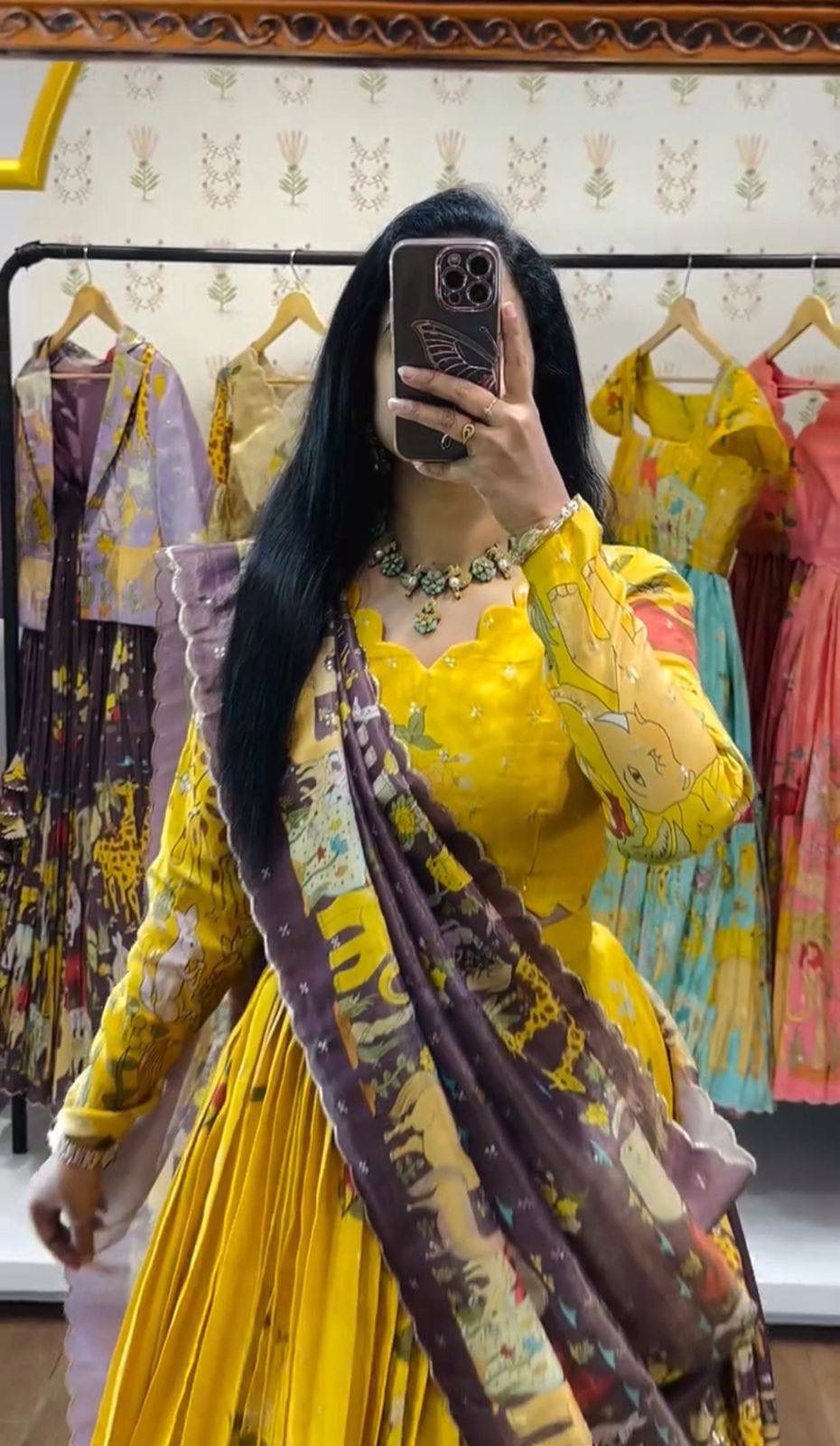 Kalamkari Cotton Lehenga Choli Set Kalamkari Cotton Lehenga Choli Set