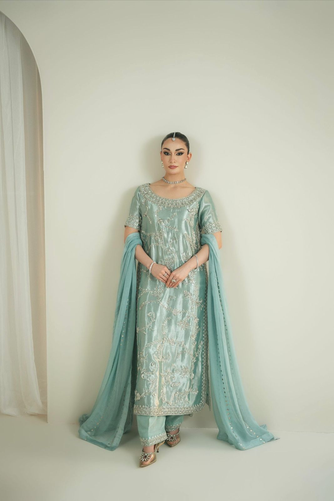 Fancy Embroidered Top-Plazzo Set with Dupatta Fancy Embroidered Top-Plazzo Set with Dupatta