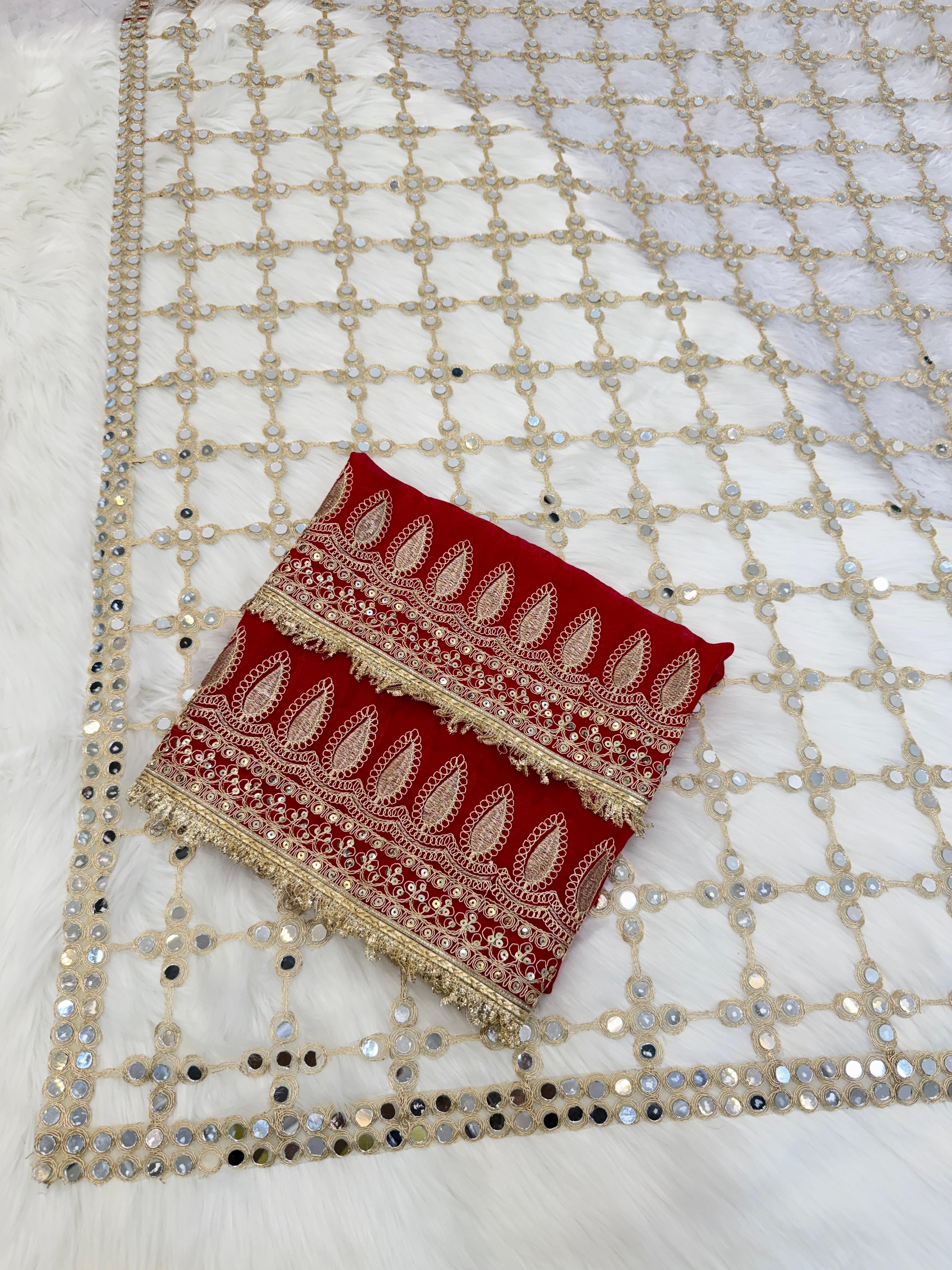 Designer Fendy Silk Saree with Real Mirror Work Designer Fendy Silk Saree with Real Mirror Work