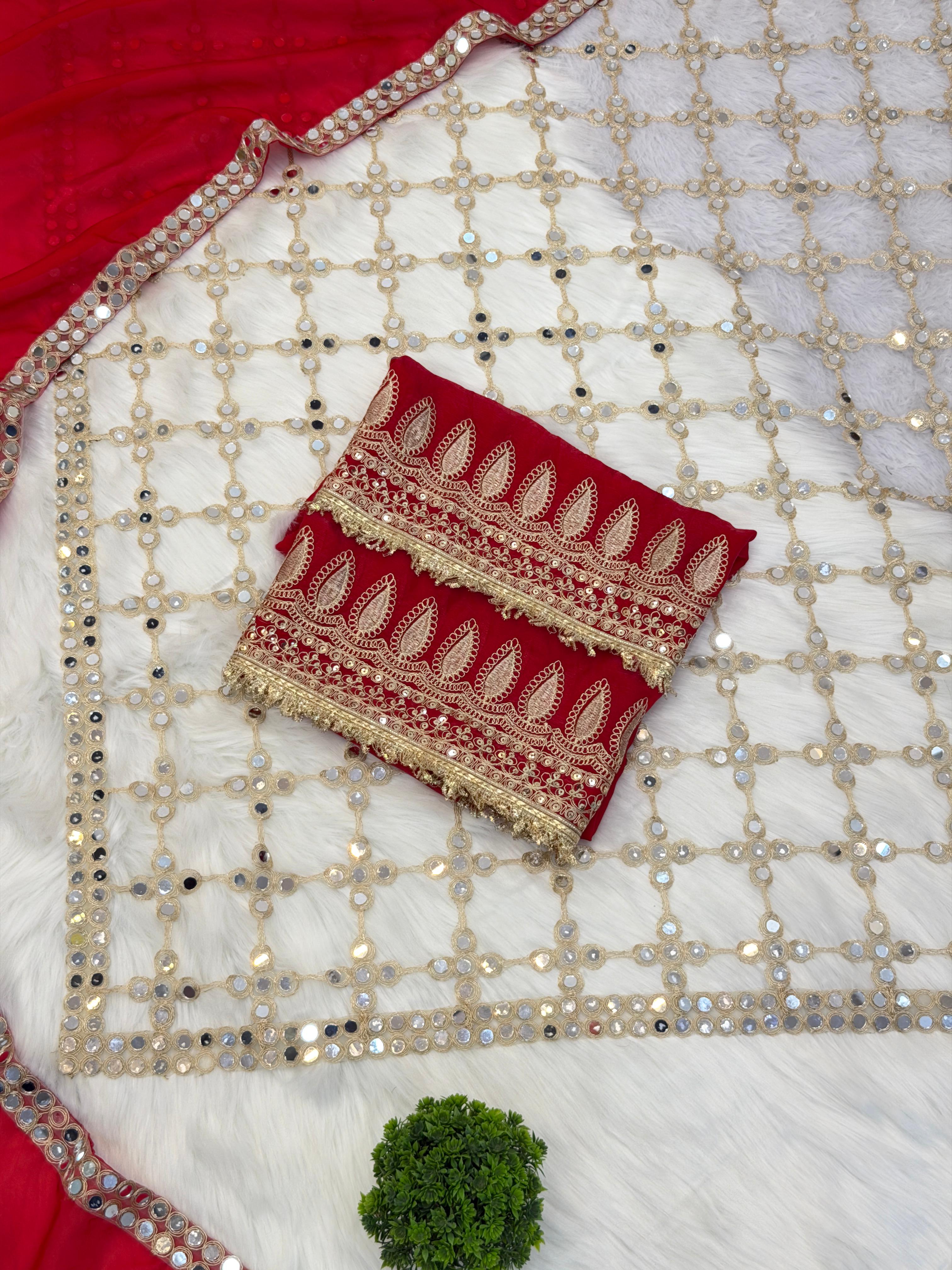 Designer Fendy Silk Saree with Real Mirror Work Designer Fendy Silk Saree with Real Mirror Work