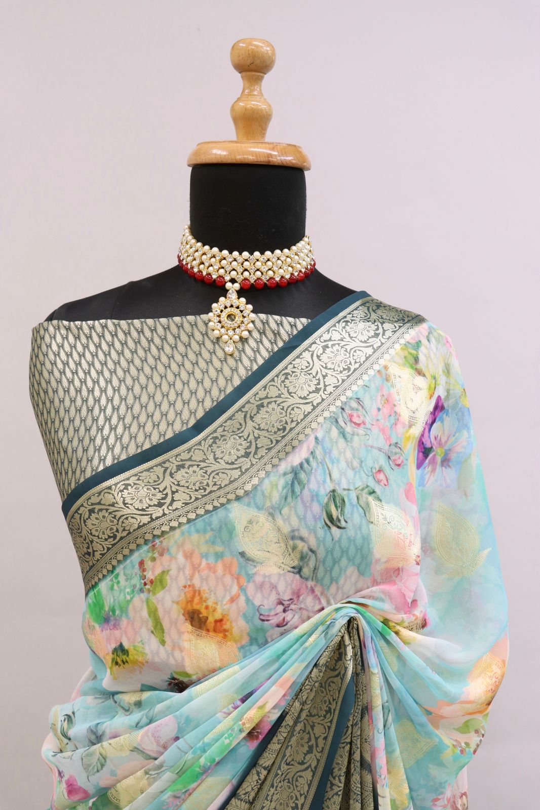 Dhruvini Pure Weaving Georgette Silk Saree Dhruvini Pure Weaving Georgette Silk Saree