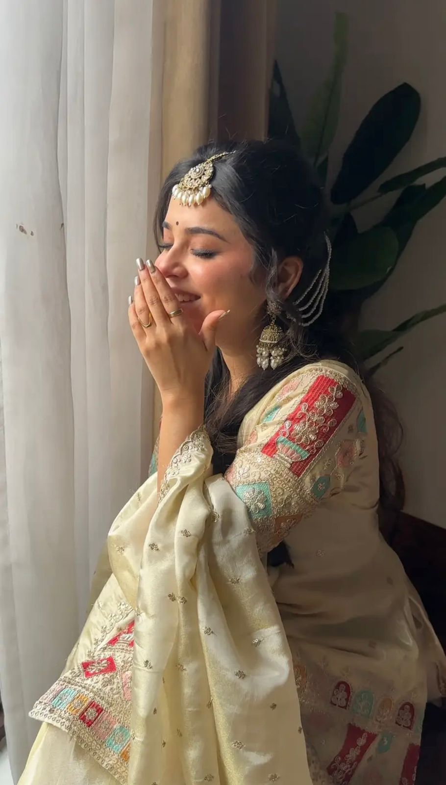 Heavy Embroidery Chinon Silk Top Gharara Dupatta Set Heavy Embroidery Chinon Silk Top Gharara Dupatta Set