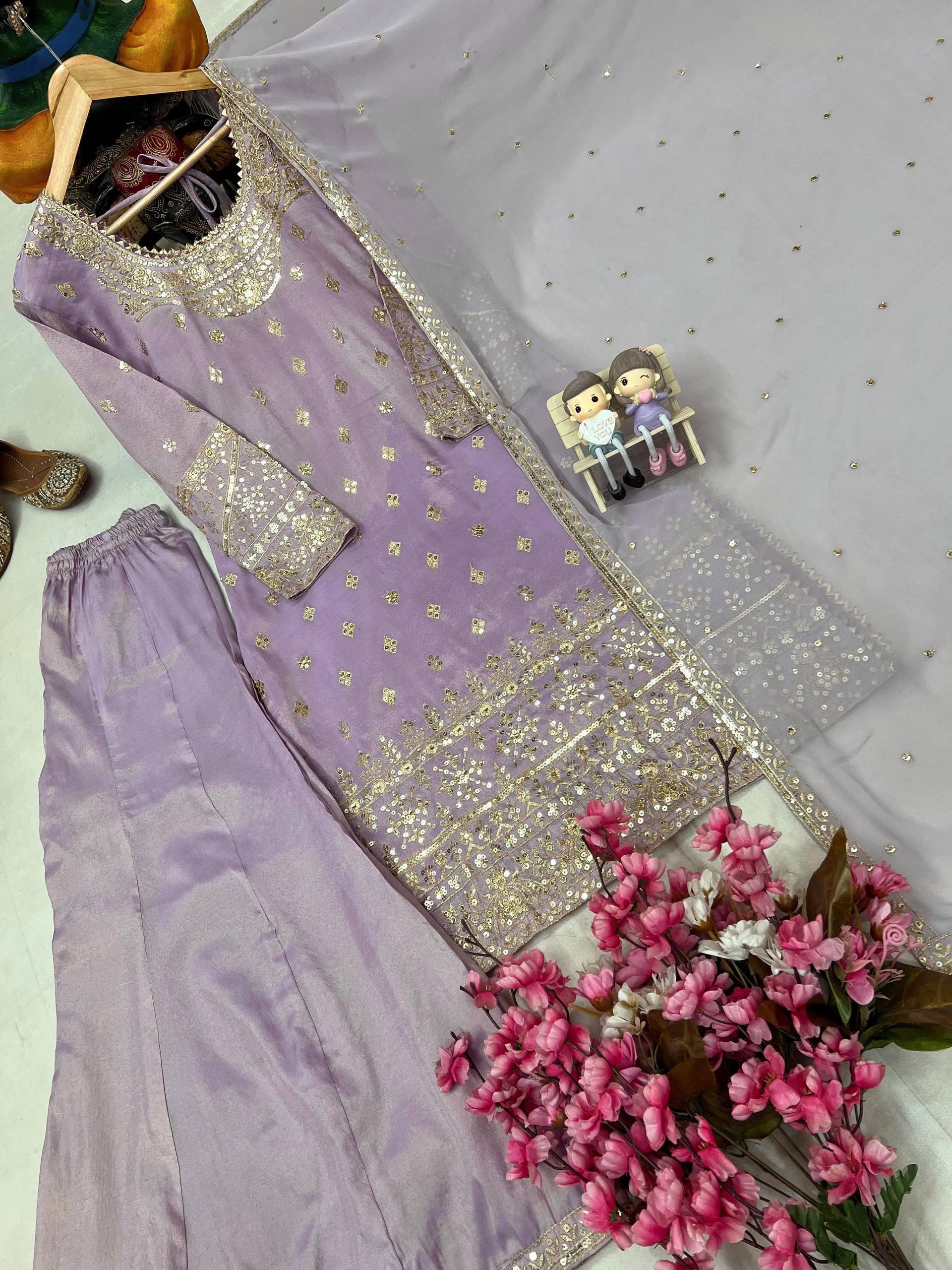 Designer Embroidered Kurti Plazzo Set with Dupatta Designer Embroidered Kurti Plazzo Set with Dupatta