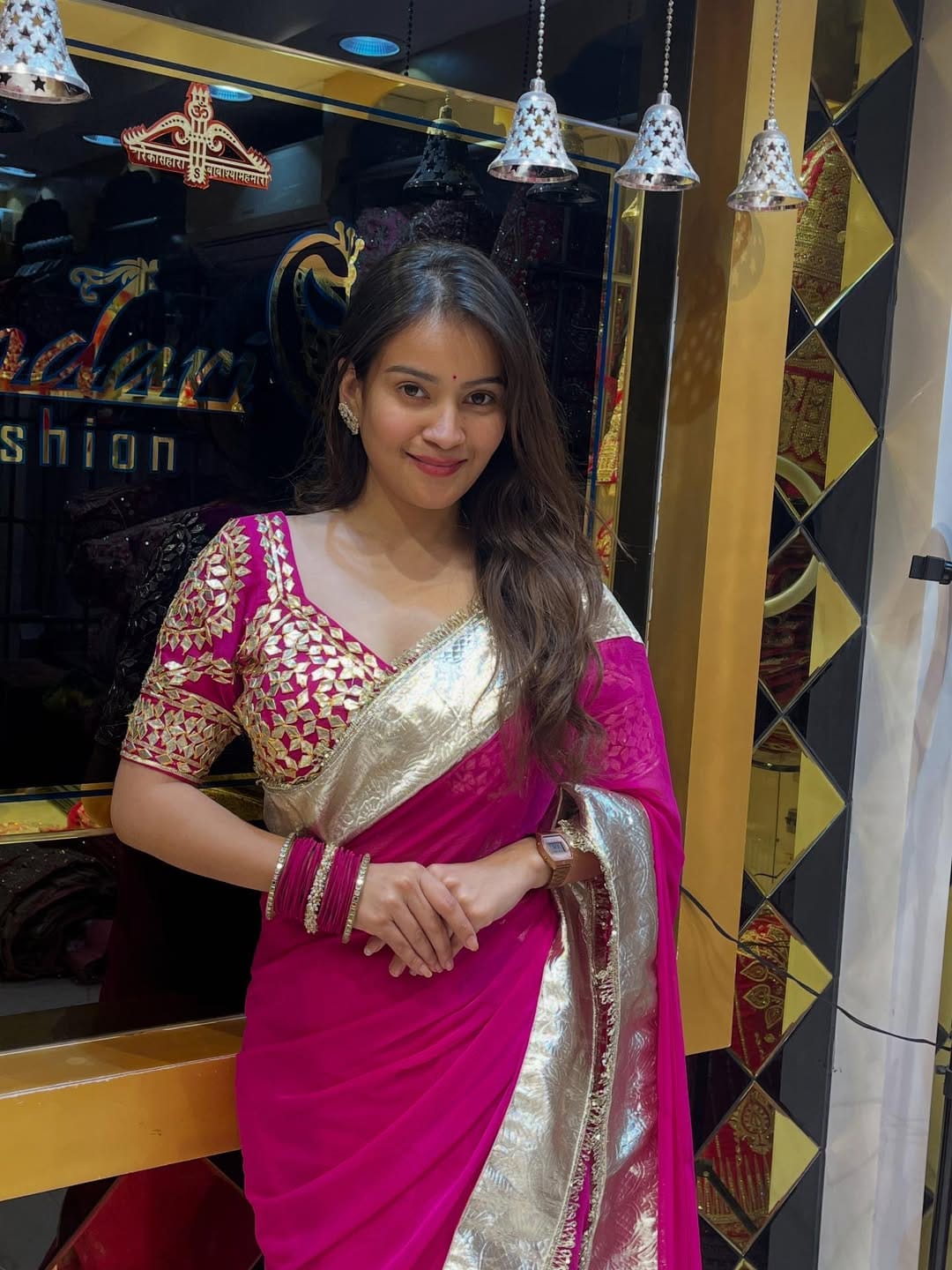 Premium Hand Charkhi Gotta Patti Saree with Stitched Blouse Premium Hand Charkhi Gotta Patti Saree with Stitched Blouse