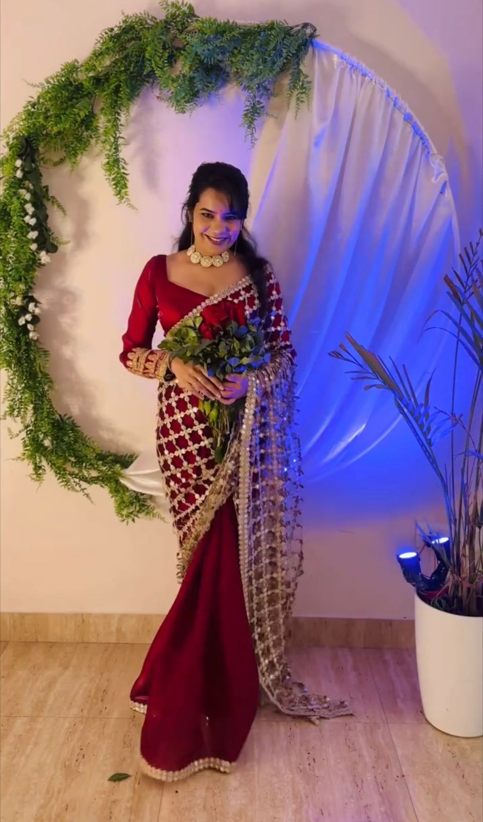 Designer Fendy Silk Saree with Real Mirror Work Designer Fendy Silk Saree with Real Mirror Work