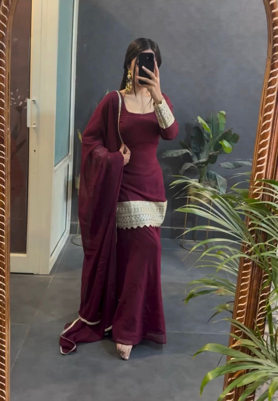 Designer Embroidered Sharara Plazo Set Designer Embroidered Sharara Plazo Set