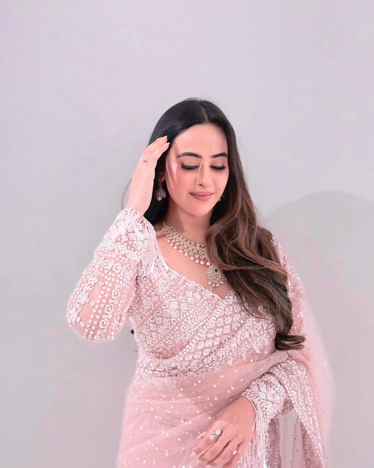 Exclusive Soft Net Designer Sequins Saree (Code: 5335) Exclusive Soft Net Designer Sequins Saree (Code: 5335)