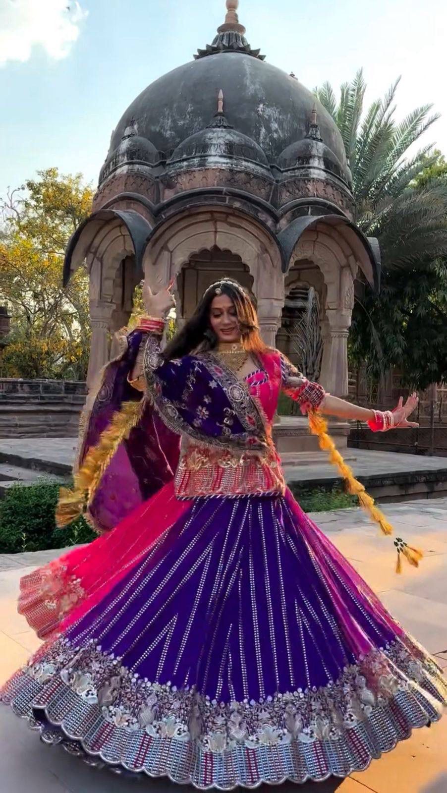 Darbari Poshak Fox Georgette Embroidered Lehenga Set Darbari Poshak Fox Georgette Embroidered Lehenga Set