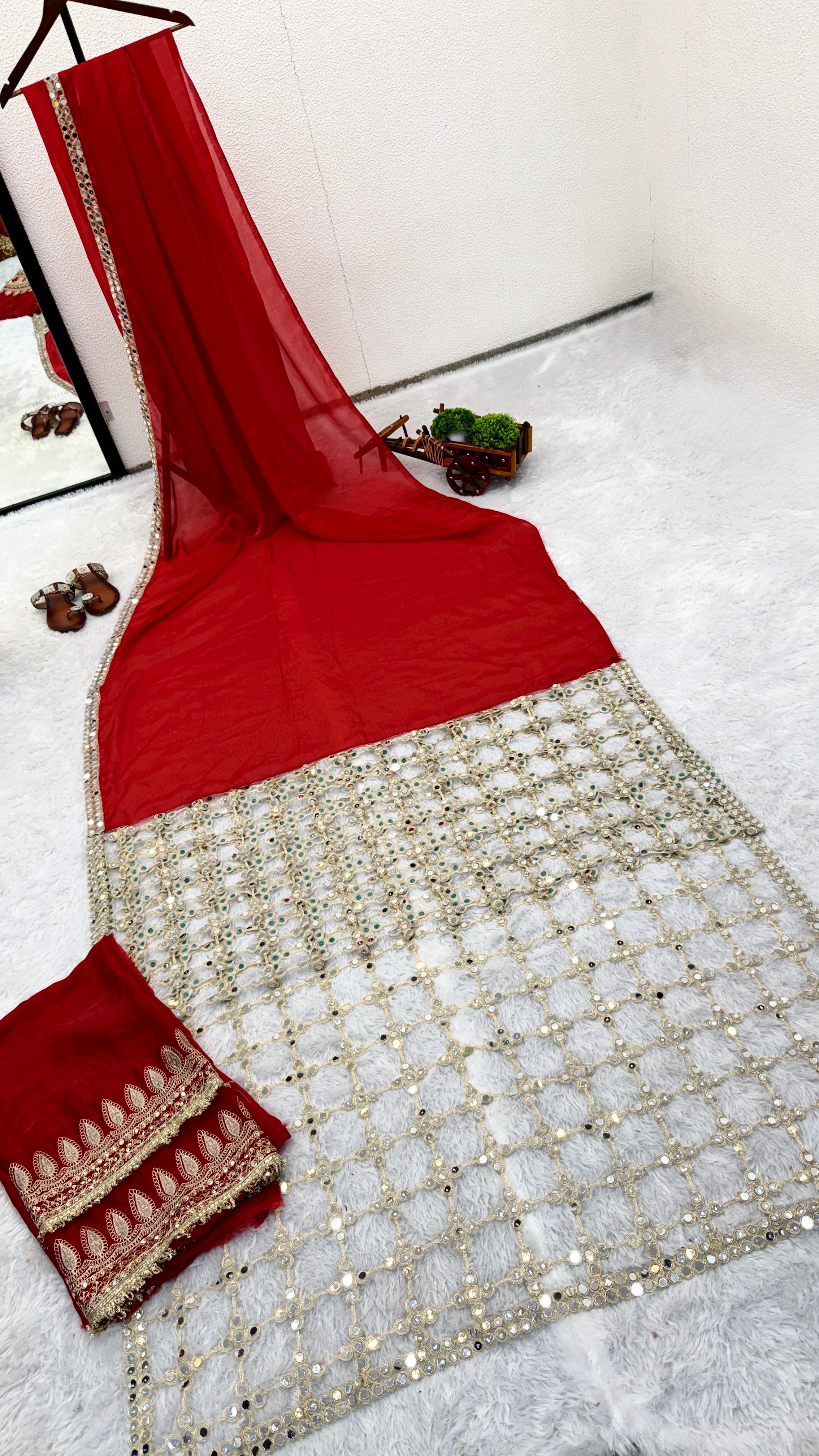 Designer Fendy Silk Saree with Real Mirror Work Designer Fendy Silk Saree with Real Mirror Work