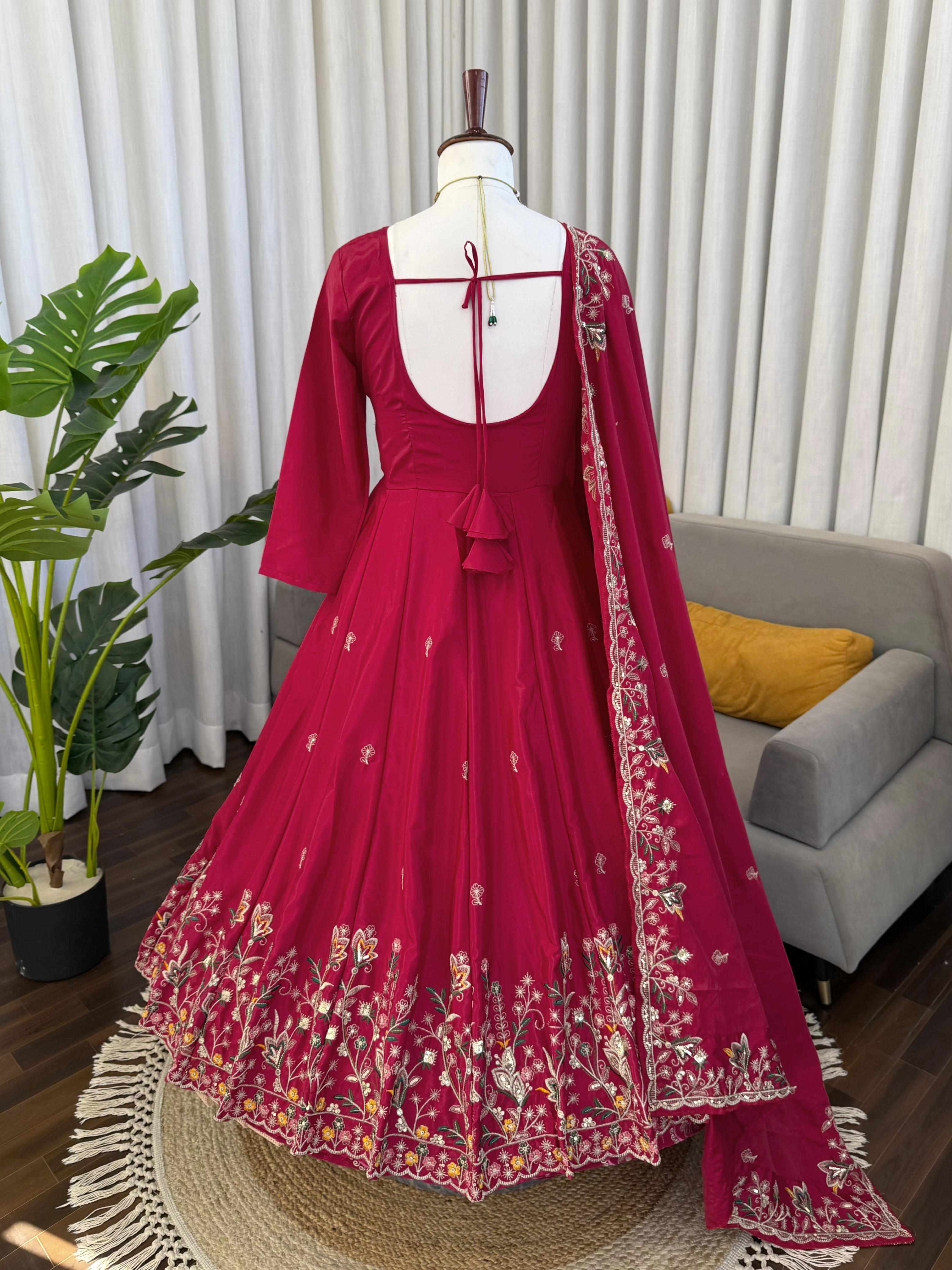 Designer Anarkali with Plazoo Set Designer Anarkali with Plazoo Set