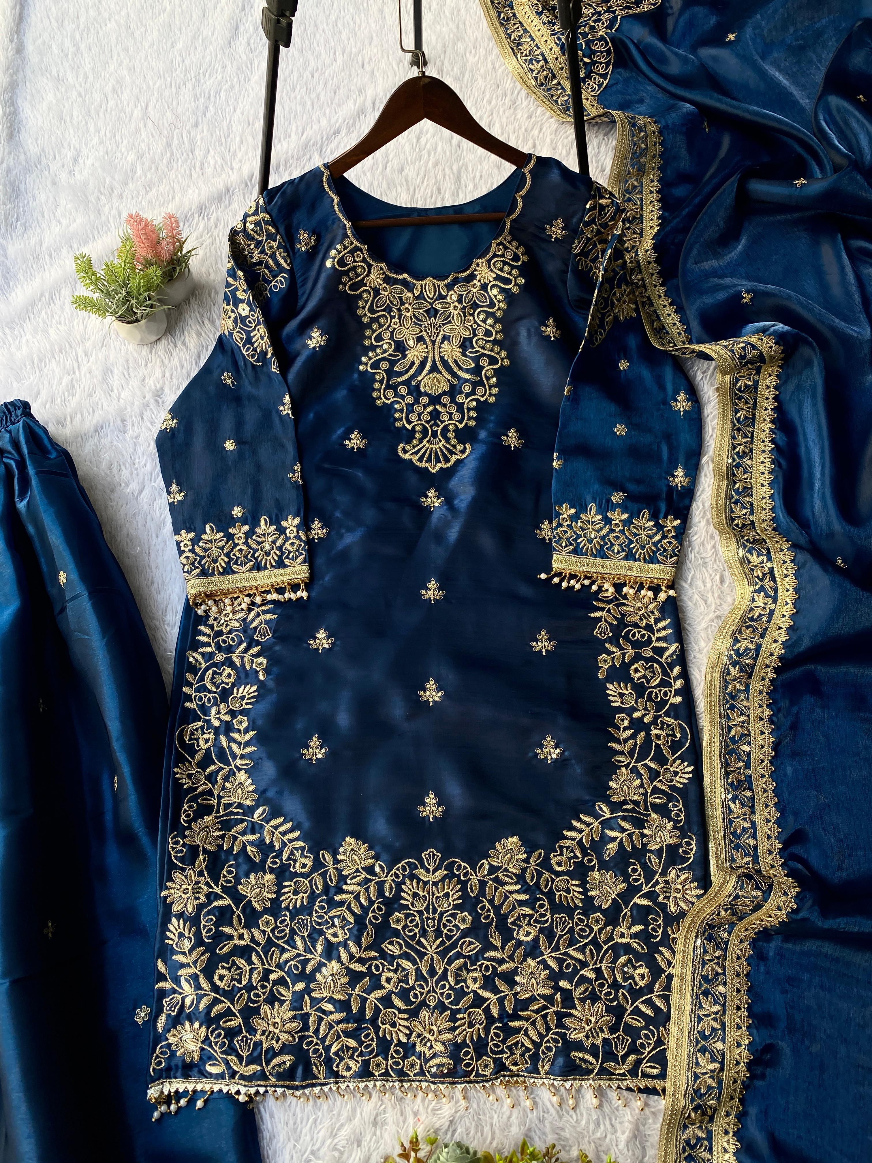 Eid Exclusive GMY Silk Embroidered Kurti Plazzo Set (Code: 2061) Eid Exclusive GMY Silk Embroidered Kurti Plazzo Set (Code: 2061)