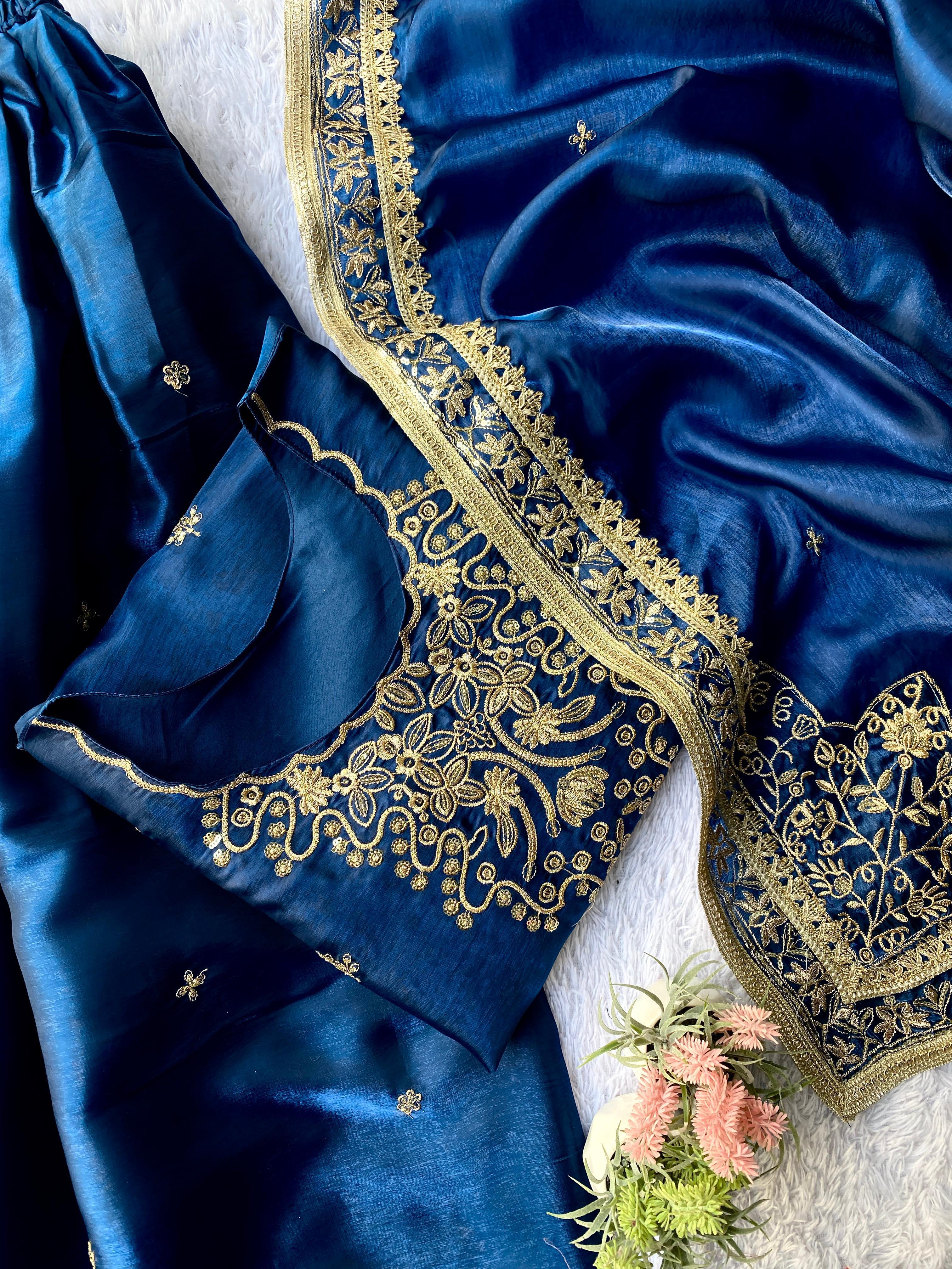 Eid Exclusive GMY Silk Embroidered Kurti Plazzo Set (Code: 2061) Eid Exclusive GMY Silk Embroidered Kurti Plazzo Set (Code: 2061)