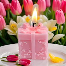 Wax Gift Shape Candle for Home Decor | Aromatic Fragrance Candles | Pillar Candles ( 5 pcs , Multicolor)