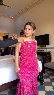 Premium Faux Georgette Sharara Set with Mirror Work (5000 Series)