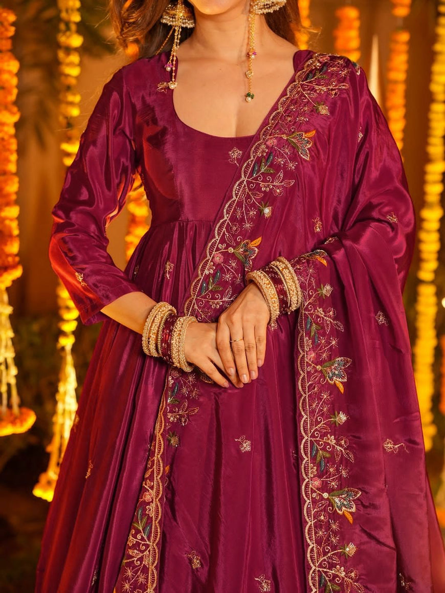 Designer Anarkali with Plazoo Set