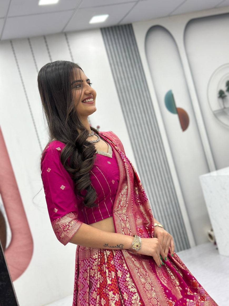 Wedding Special Lehenga & Saree Combo Set