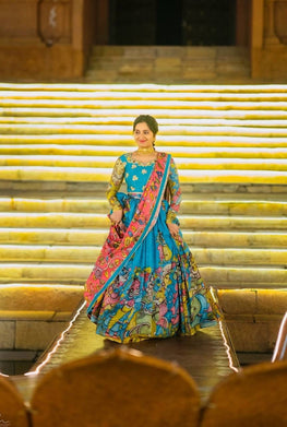 Kalamkari Print Lehenga Choli Set