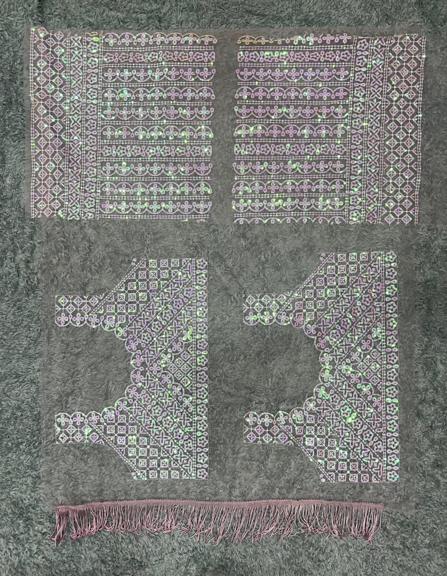 Exclusive Soft Net Designer Sequins Saree (Code: 5335)