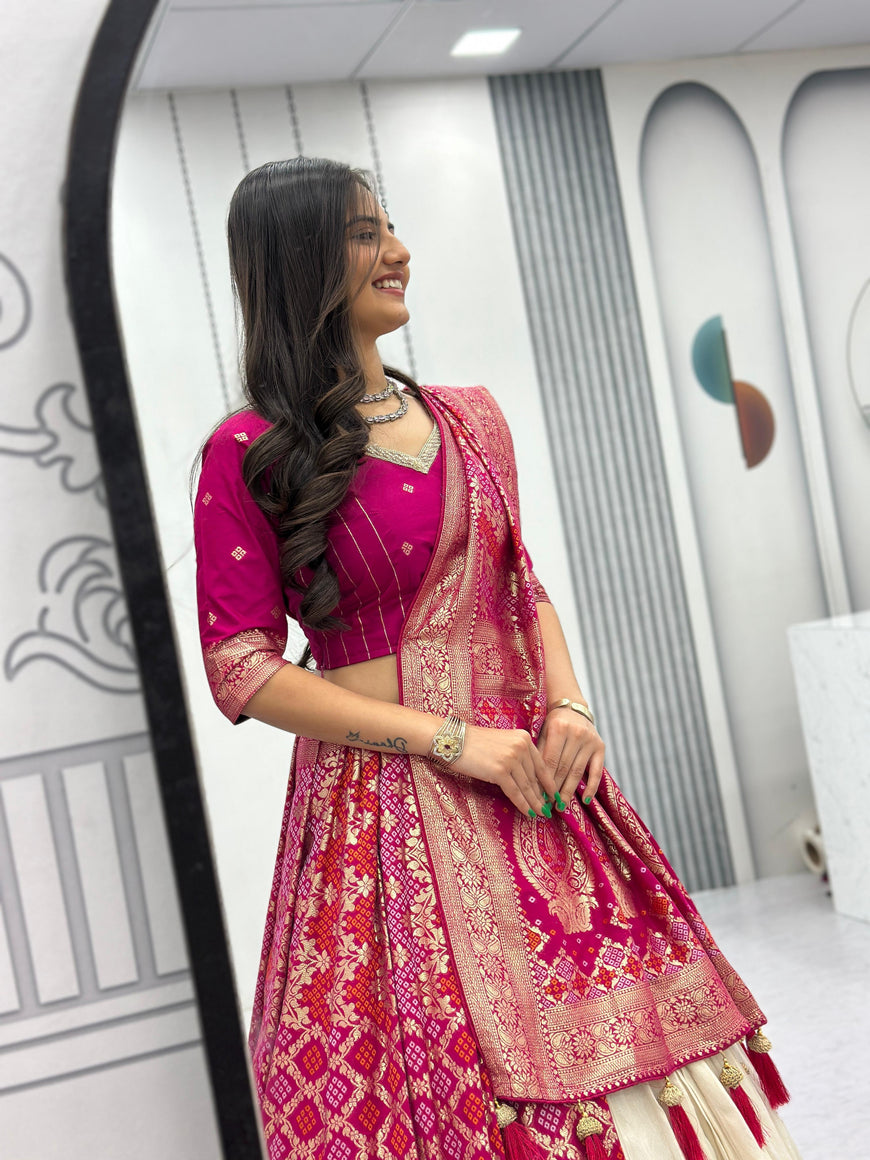 Wedding Special Lehenga & Saree Combo Set