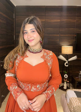 Designer Faux Georgette Maxi Anarkali Suit