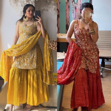 Premium 3-Piece Simmer Silk Set with Thread & Sequence Work