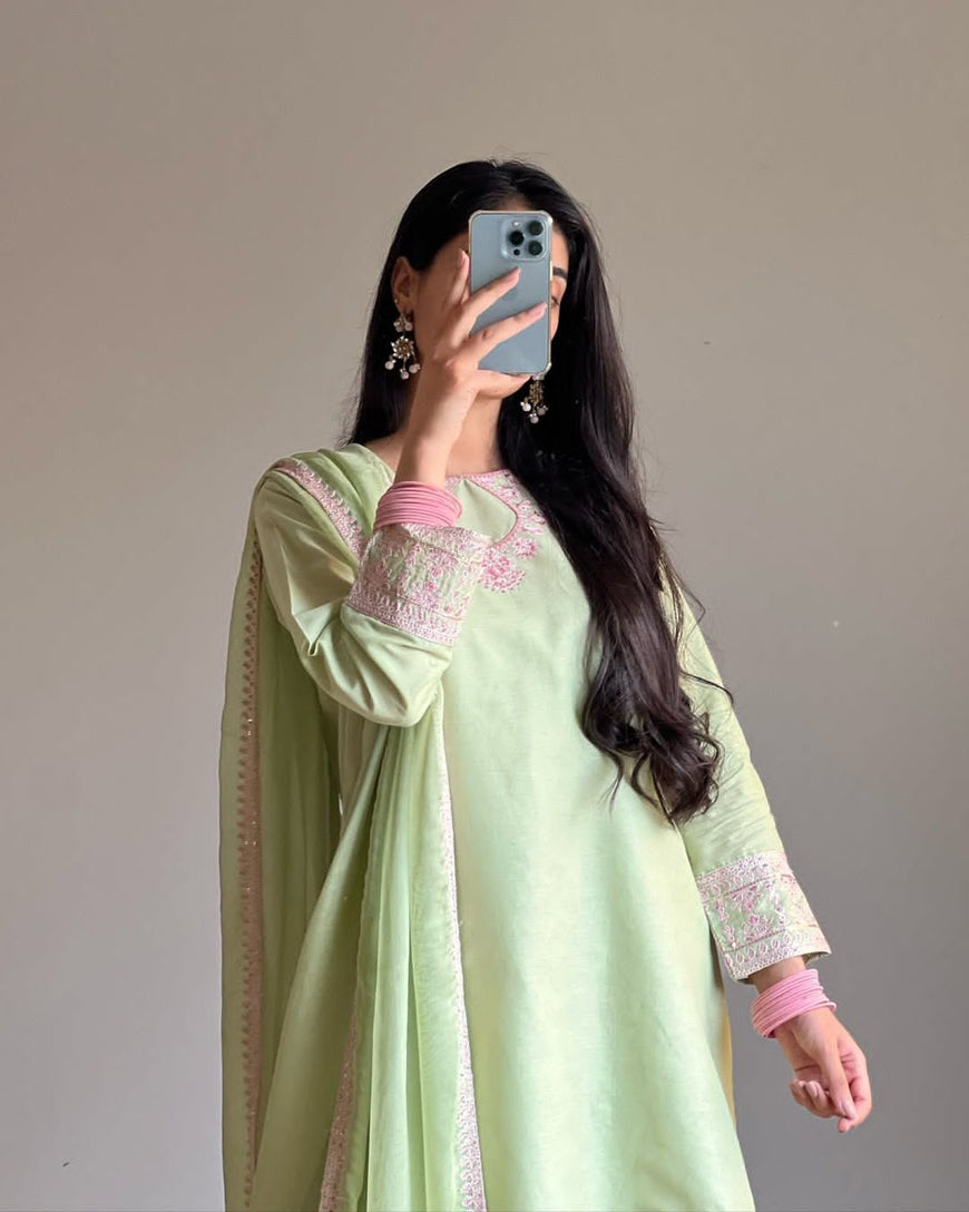 Designer Party Wear Top with Farshi Salwar Set