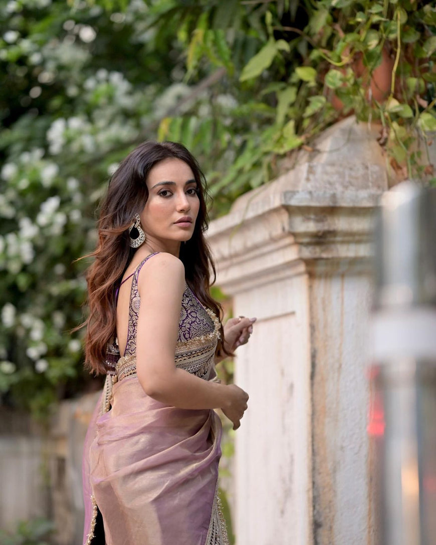 Premium Designer Soft Twil Net Saree with Embroidery