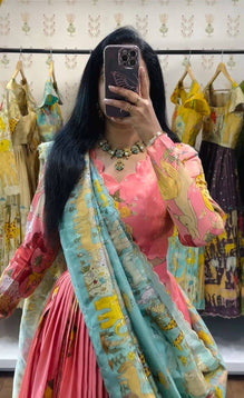 Kalamkari Cotton Lehenga Choli Set