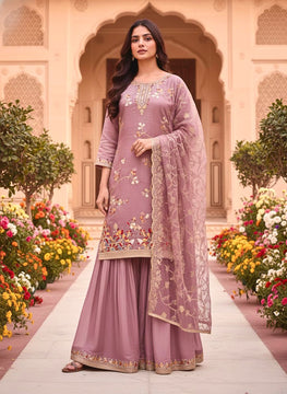 Premium Designer GMY Silk Top Plazzo with Dupatta Set