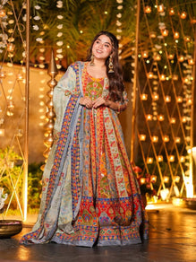 Royal Wedding Wear Chinon Silk Anarkali Gown