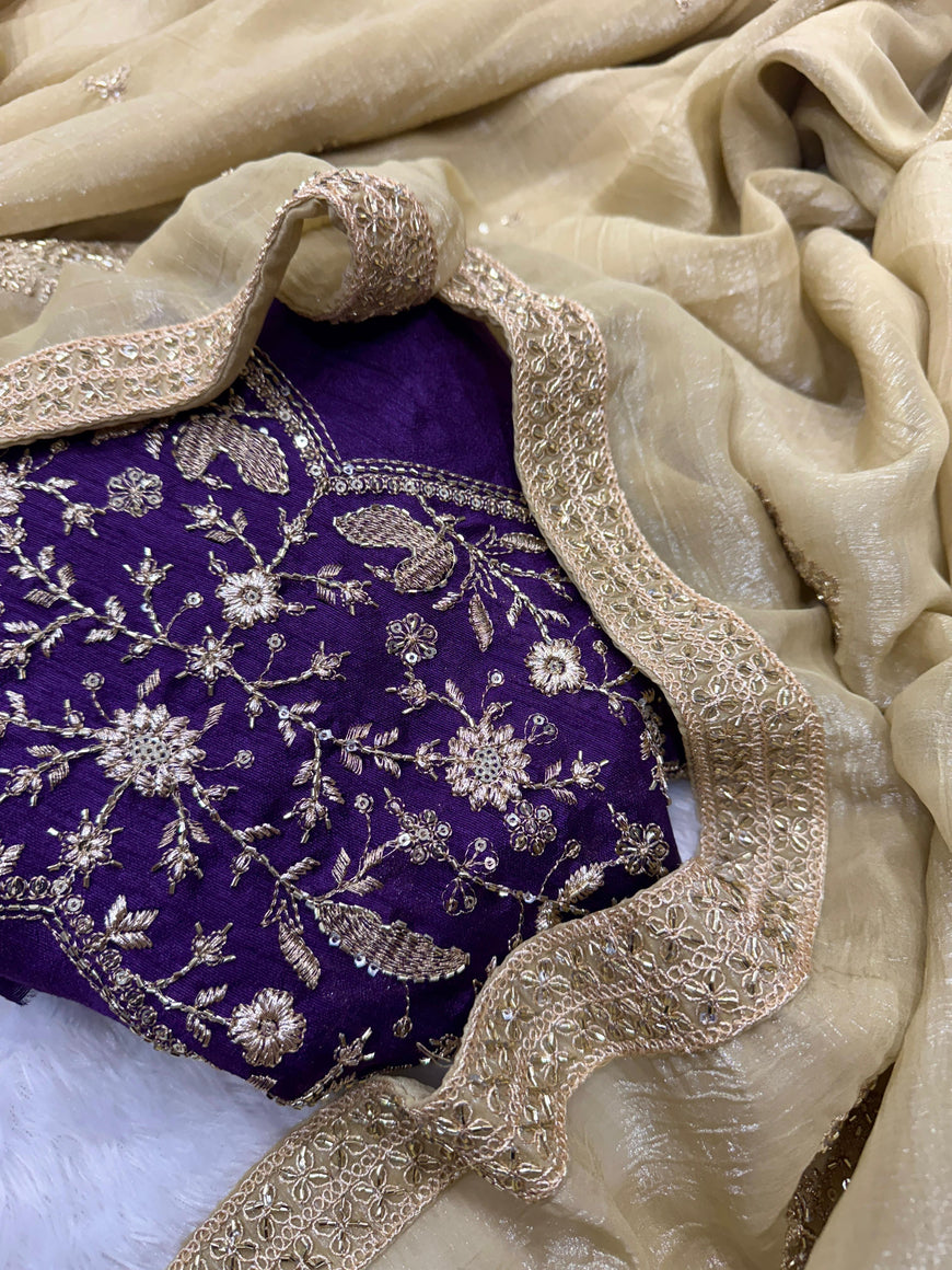 Celebrity Style Soft Crunchy Silk Designer Saree (Code: 5552)