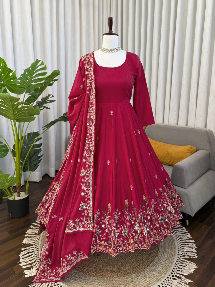 Designer Anarkali with Plazoo Set