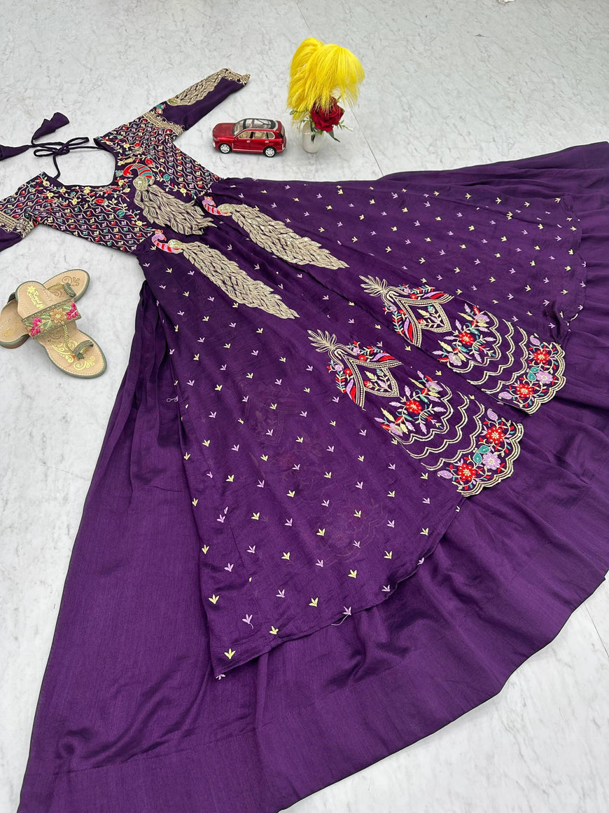 Festival Special Vichitra Crop Top with Lehenga Set