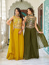 Designer Star Georgette Blouse Plazzo & Dupatta Set